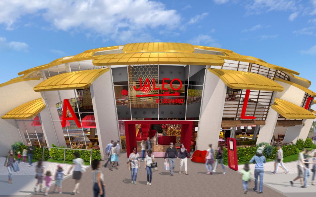 Jaleo restaurant design exterior rendering