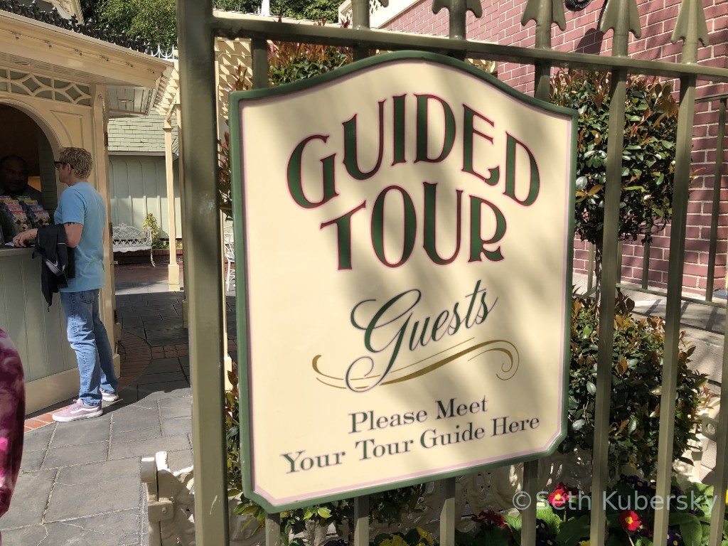 Walk in walt's Footsteps guided tour sign